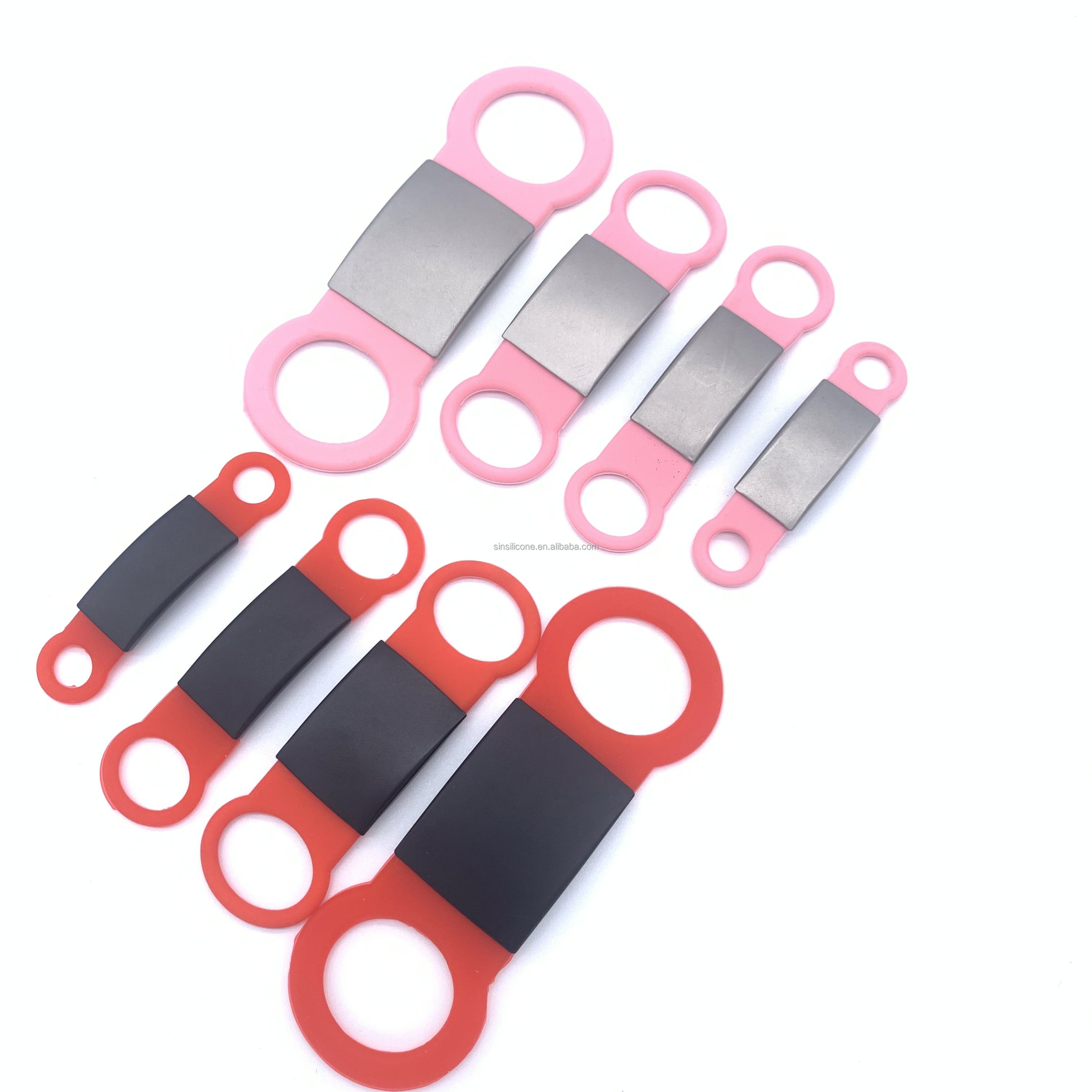 Slide On Collar Silicone Engraved Rectangle Id Name Personalised Pet Dog Cat Tag