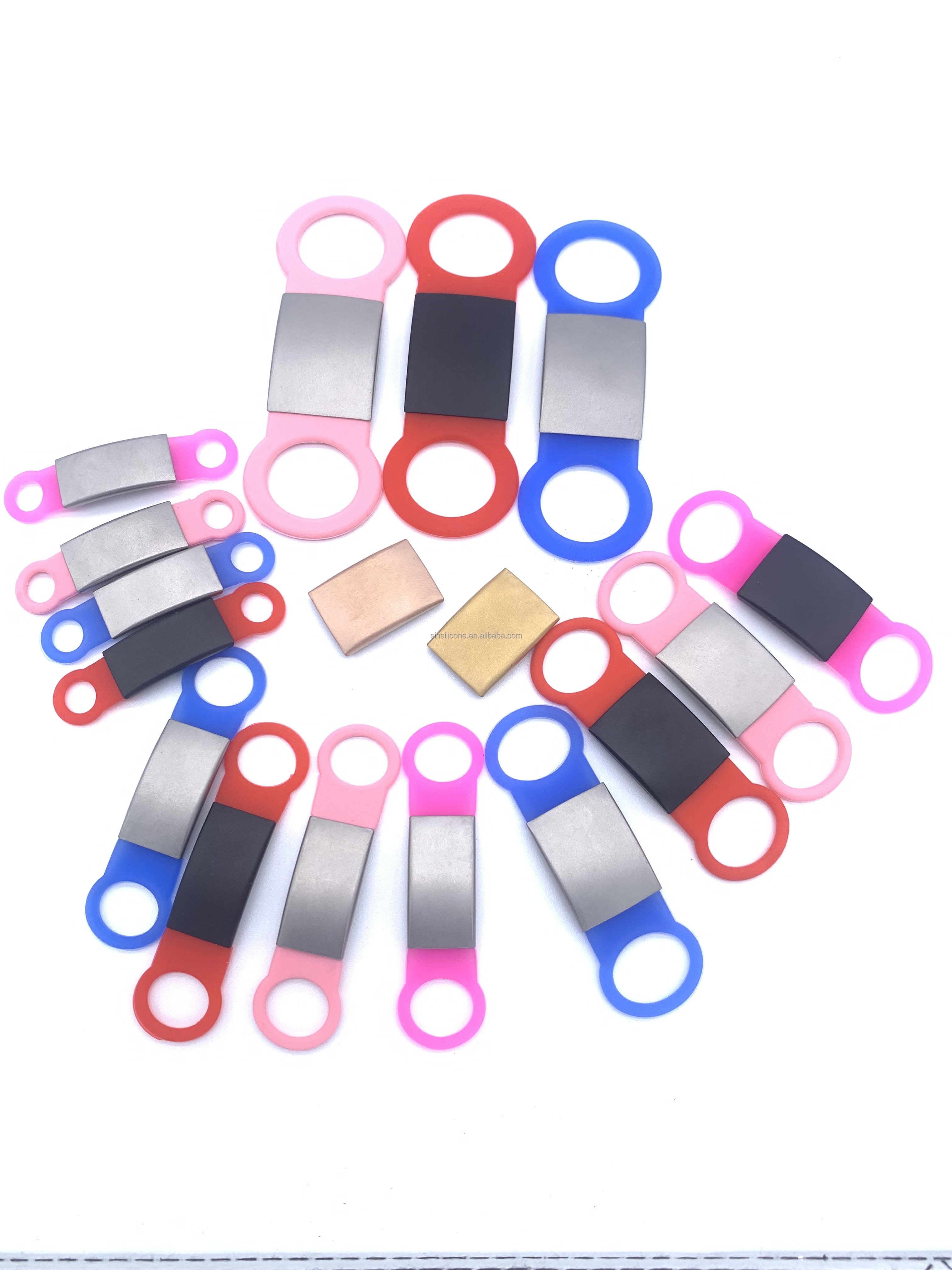 Slide On Collar Silicone Engraved Rectangle Id Name Personalised Pet Dog Cat Tag