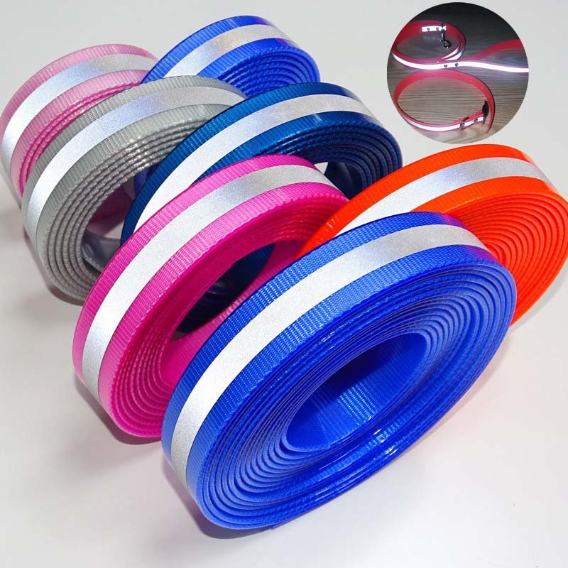 waterproof tpu polyurethane pvc coated weldable nylon polyester reflective webbing tape for pet dog harness vest collar leashes