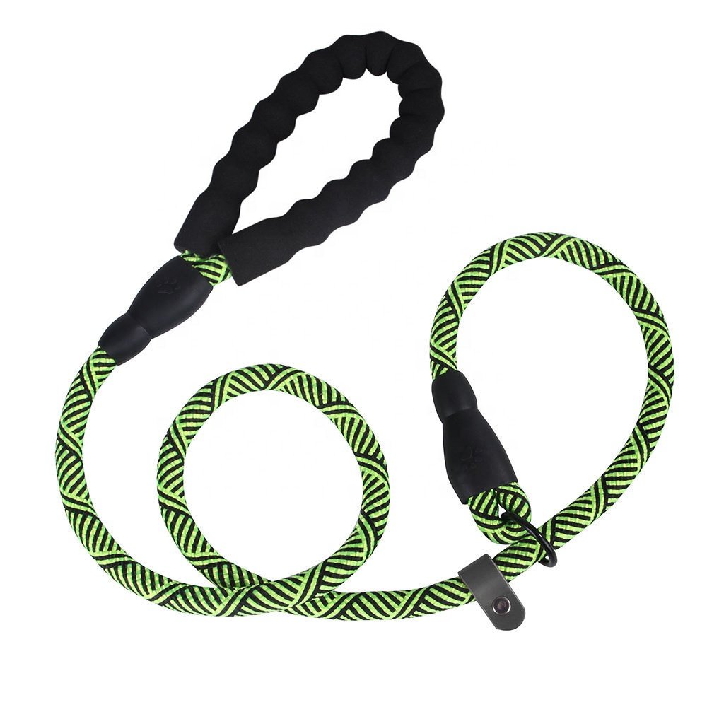 Best Seller Customized Logo Dog Leash Nylon Braided Rope Duty Pet Leads for Large Dog