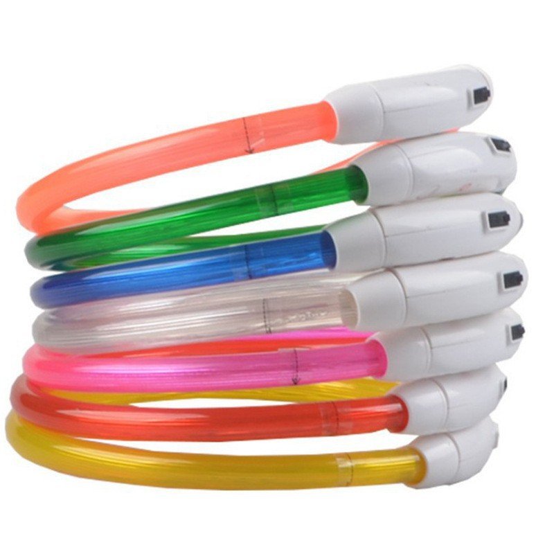 Water Resistant USB Rechargeable Led Dog Cat Collar Multicolor Personalized FLASH Pet Collar Dog Running Walking Training Hiking