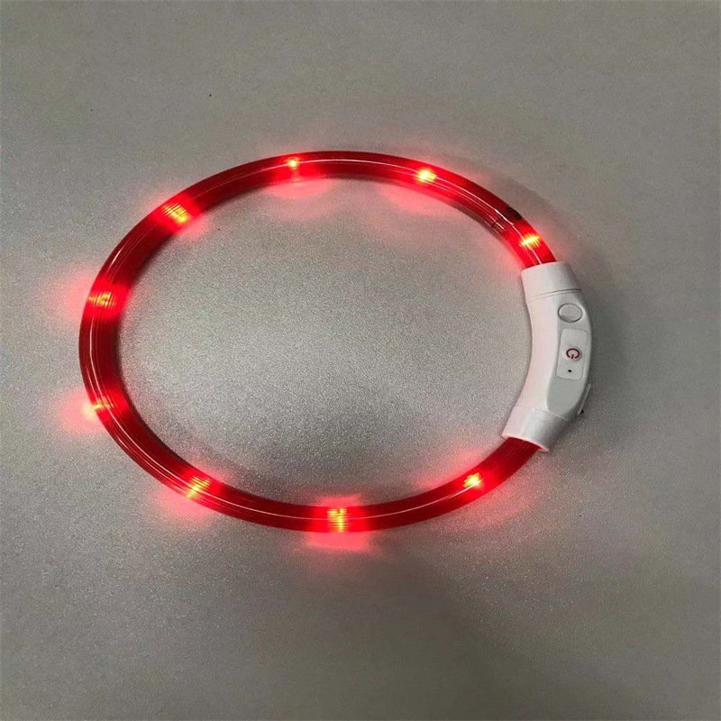Water Resistant USB Rechargeable Led Dog Cat Collar Multicolor Personalized FLASH Pet Collar Dog Running Walking Training Hiking