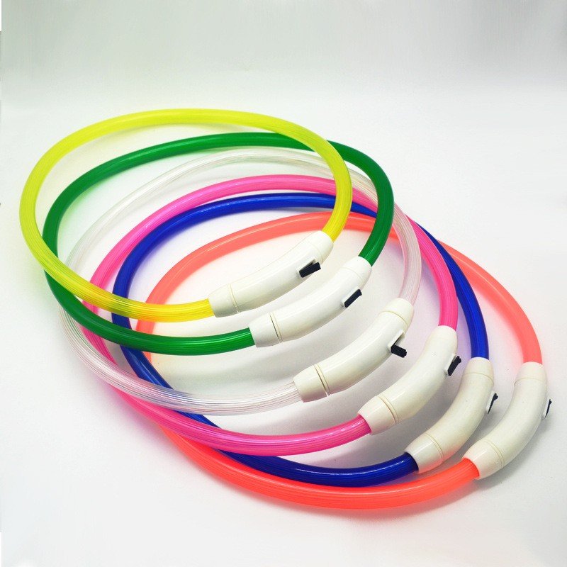 Water Resistant USB Rechargeable Led Dog Cat Collar Multicolor Personalized FLASH Pet Collar Dog Running Walking Training Hiking