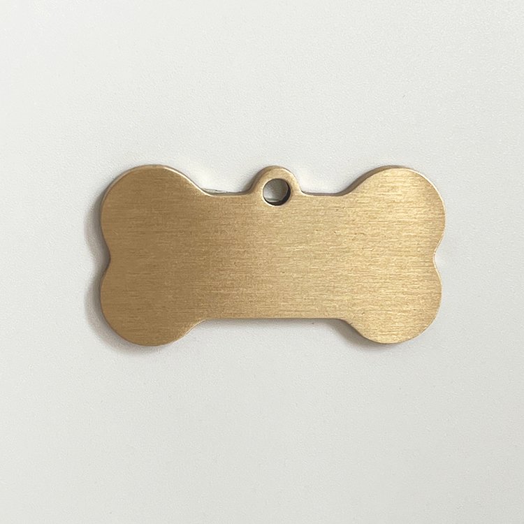 Customizable Heavy Duty Two-Sided Blank Nameplate Lettering Logo Metal Plate Brass Round Shape Dog Tags Pendant For Name Plate