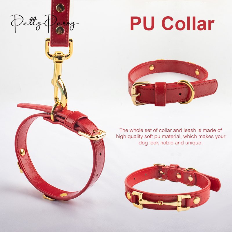 Unique Colorful Design Jewelry Horseshoe Shape Shoe Chain Glossy Oiled Leather Pu Luxury Pet Durable Real Leather Dog Collar