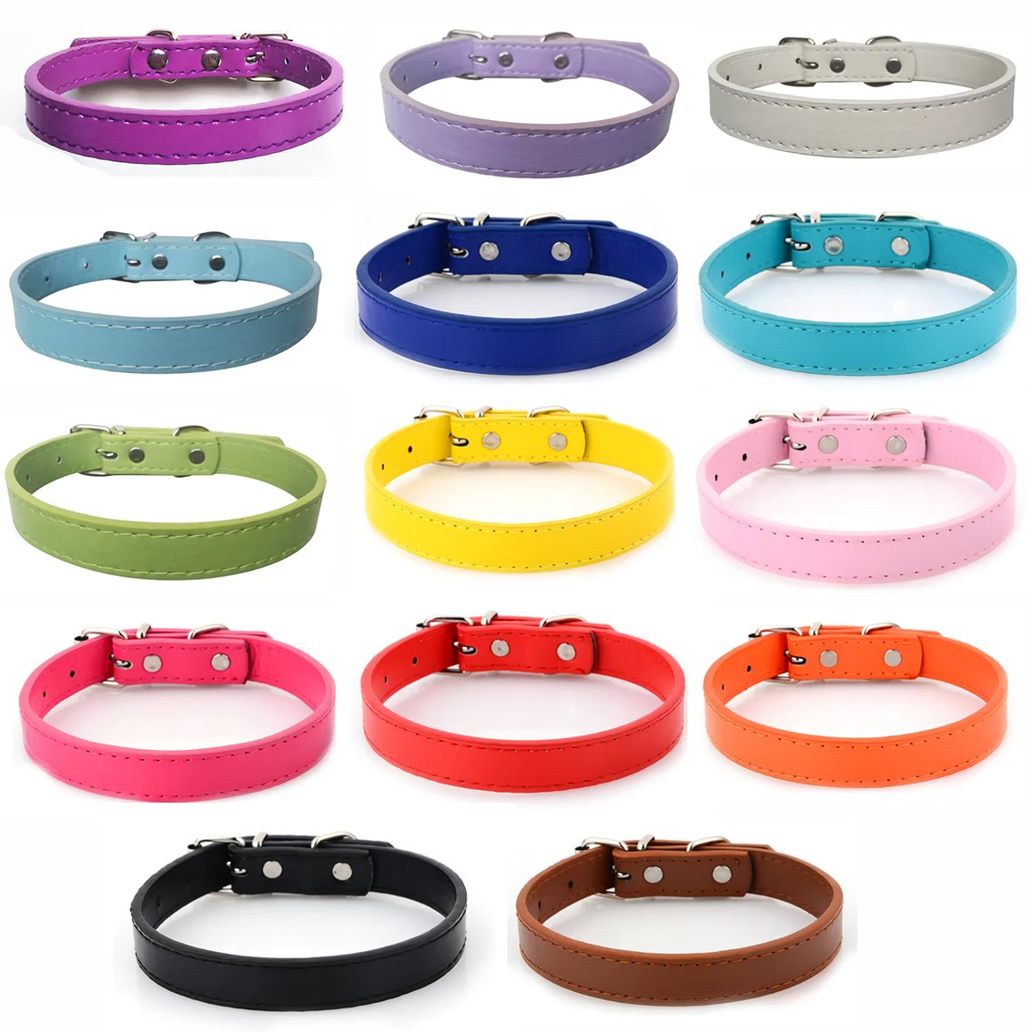 Unique Colorful Design Jewelry Horseshoe Shape Shoe Chain Glossy Oiled Leather Pu Luxury Pet Durable Real Leather Dog Collar