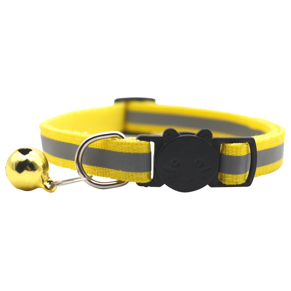 Custom Thick Luxury Designer Dog Collar with Plastic Buckle and Luminous Metal Bell Adjustable and Eco-Friendly