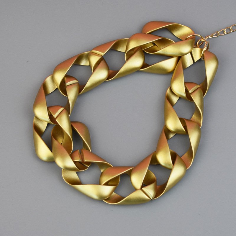 Wholesale price cuban link dog choker collar gold plated stainless steel chains