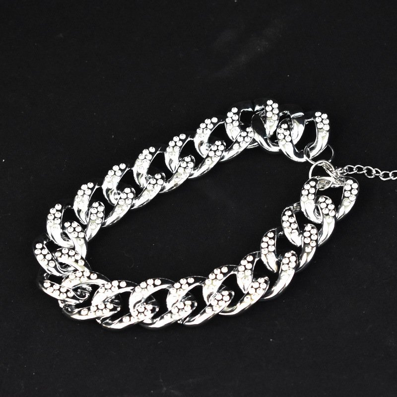 Wholesale price cuban link dog choker collar gold plated stainless steel chains