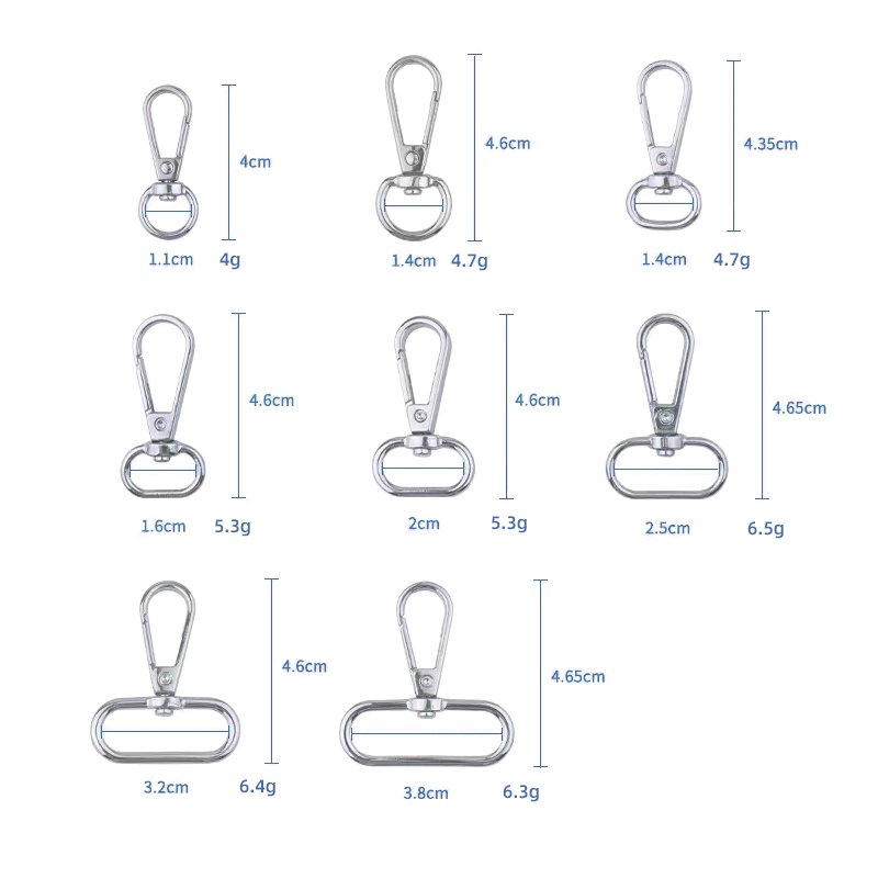 High Quality Thick Snap Hook Metal Clasps Oval Trigger Swivel Dog Leash Hook For Pet Collar