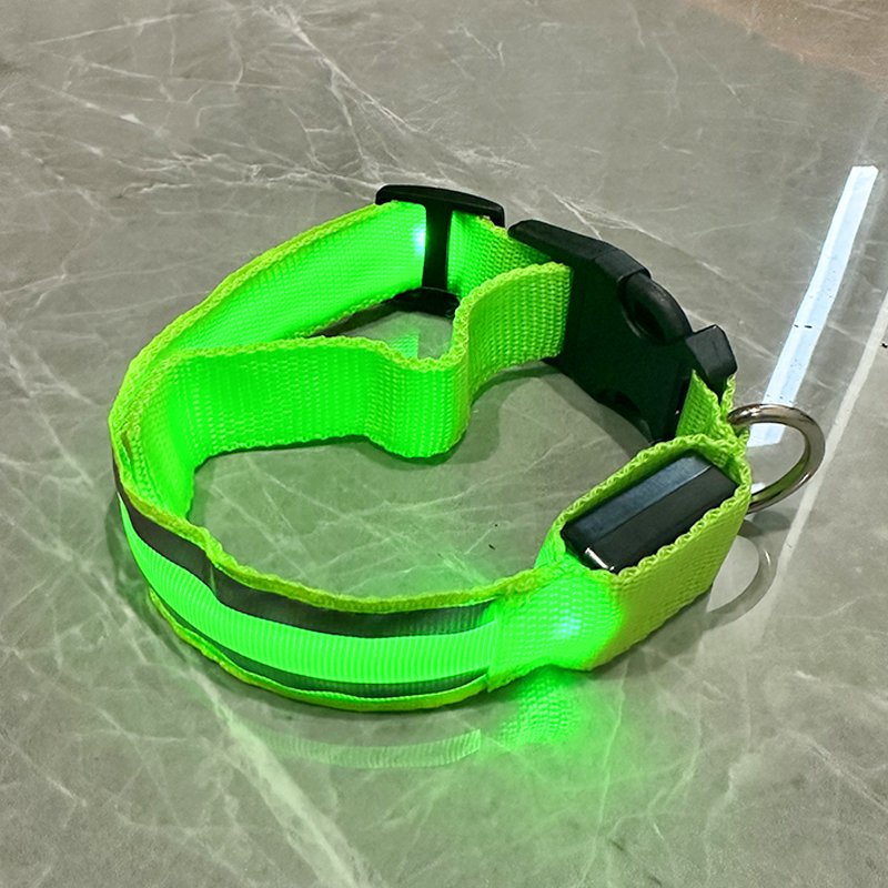 High Quality Adjustable USB Pet Reflective Collar Cat Led Light Collar Luminous Collar For Pets Animals