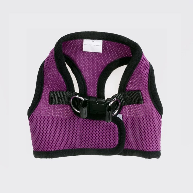Purple Mesh Design Pet Puppy Walking Adjustable Harness Vest