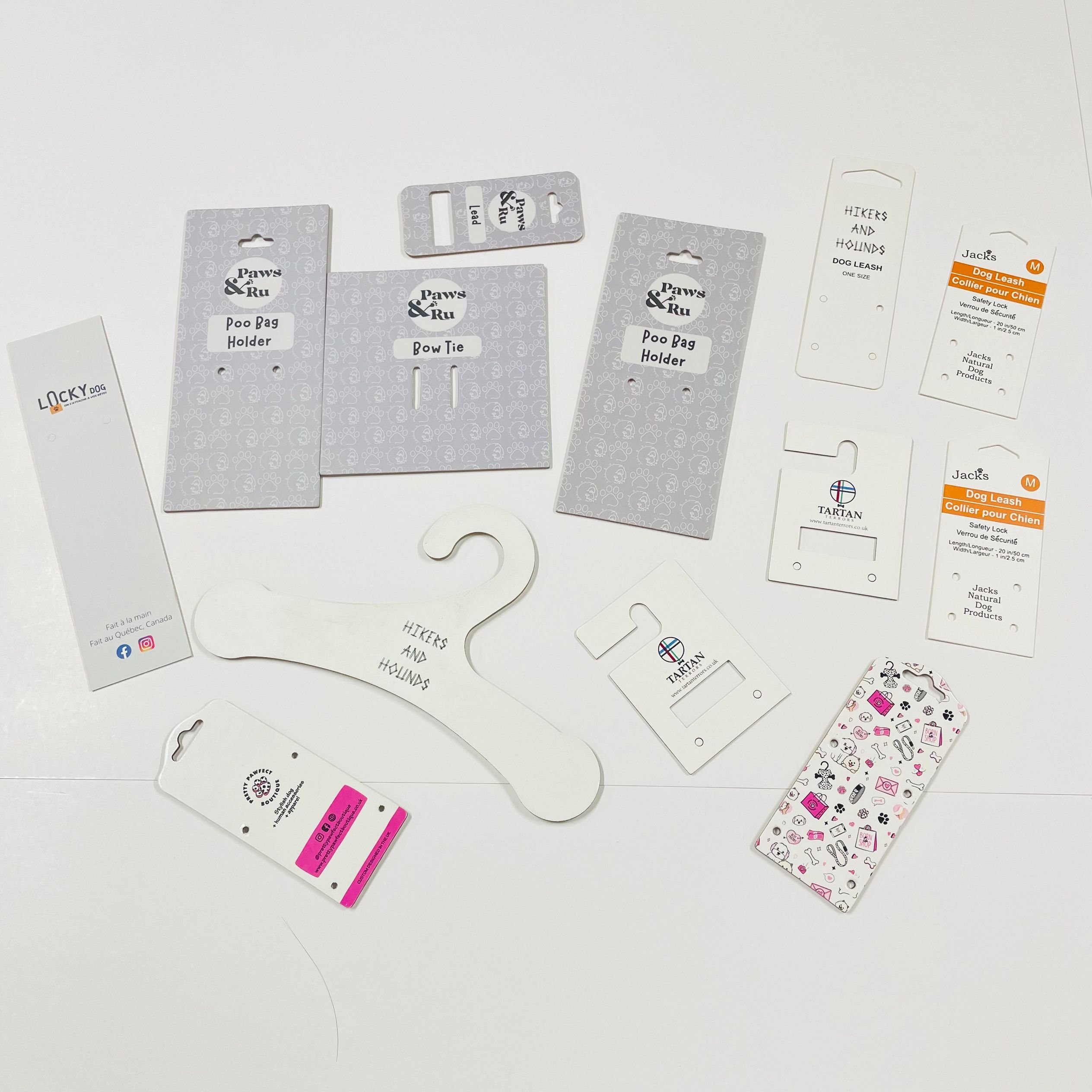 New Design Multiple Use Pet Collar&Leash Fashion Cute Color Printing Custom Shape Dog Collar Pet Leash Packaging tag card