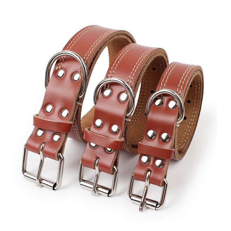 2021 new design Luxury Genuine Leather Dog Collar