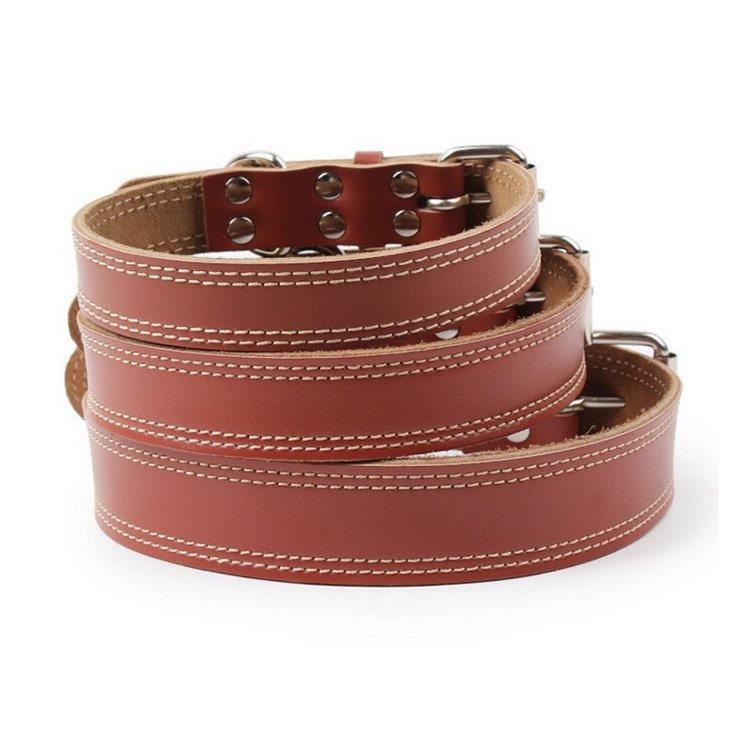 2021 new design Luxury Genuine Leather Dog Collar