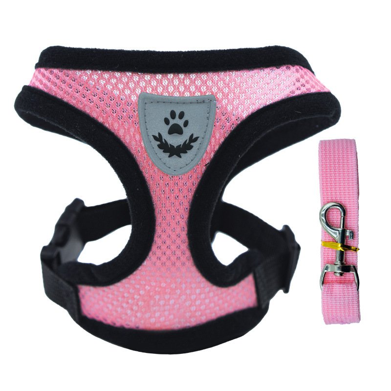 New Breathable Harness And Leash Set Soft Mesh Padded Adjustable Reversible No Pull Custom Pet Dog Harness Promotion Gift