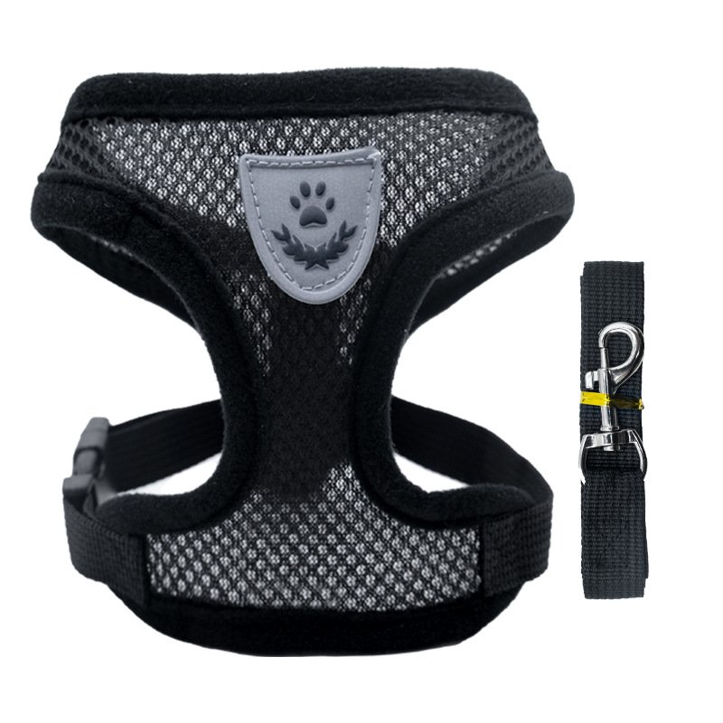 New Breathable Harness And Leash Set Soft Mesh Padded Adjustable Reversible No Pull Custom Pet Dog Harness Promotion Gift