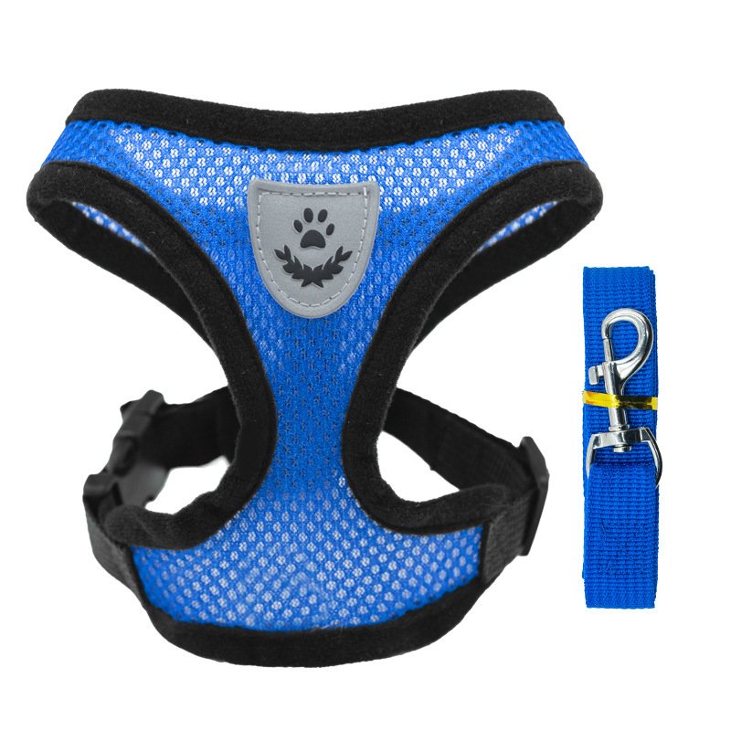 New Breathable Harness And Leash Set Soft Mesh Padded Adjustable Reversible No Pull Custom Pet Dog Harness Promotion Gift