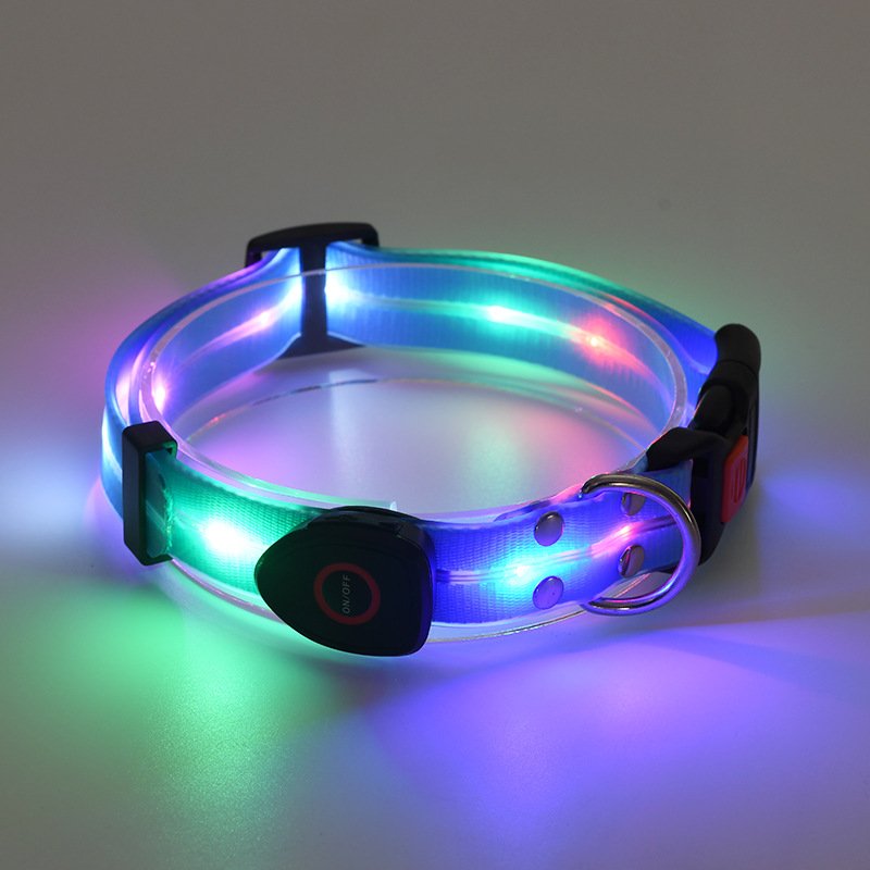 New arrival Wholesale Waterproof Illuminating Walking Night Light up Dog Leash Collar Set Glowing USB Rechargeable Led Dog Leash