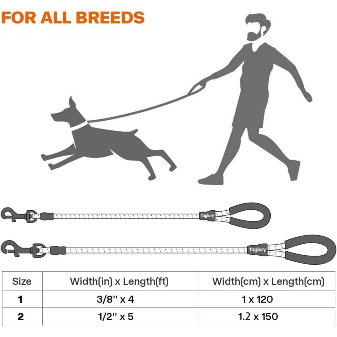 Comfortable Padded Handle Rope Dog Leash 1.2M/1.5M/2M/3M slip lead pet leash Reflective custom dog leash for Medium Large Dogs