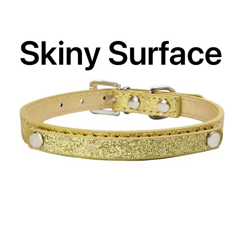 Adjustable PU Leather Dog Collar Bling Full Diamond DIY Name Letters Personalized Luxury Rhinestone Dog Collar for Small Dogs