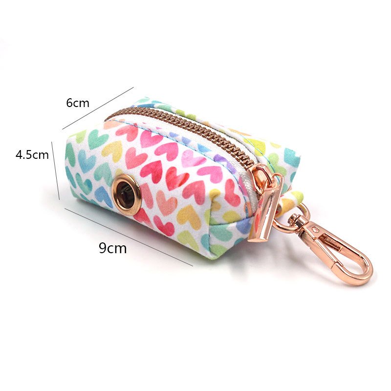 YOELLEN wholesale colorful print heart pet dog bows harness leash bandana poop bag custom logo adjustable pet collars