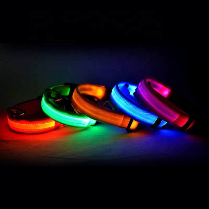 Hot Sell Led Dog Collar LED USB Rechargeable Release Buckle For Pet Collars Led Collar