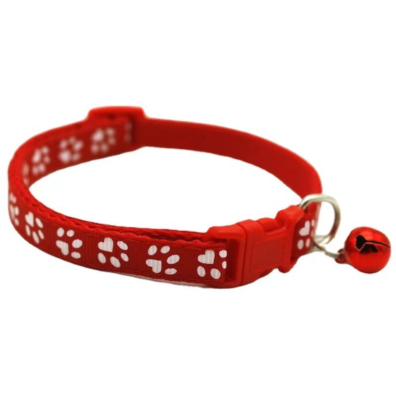 Good quality Multi-colors Safety Nylon Cat Dog Collar with Bell Adjustable Buckle