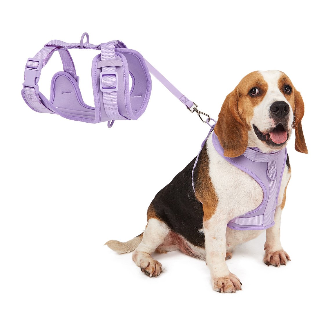 2024 Neoprene Dog harness set with Dispenser Waterproof Custom Dog Chest Strap Soft Adjustable Dog Vest Collar Matching Leashes