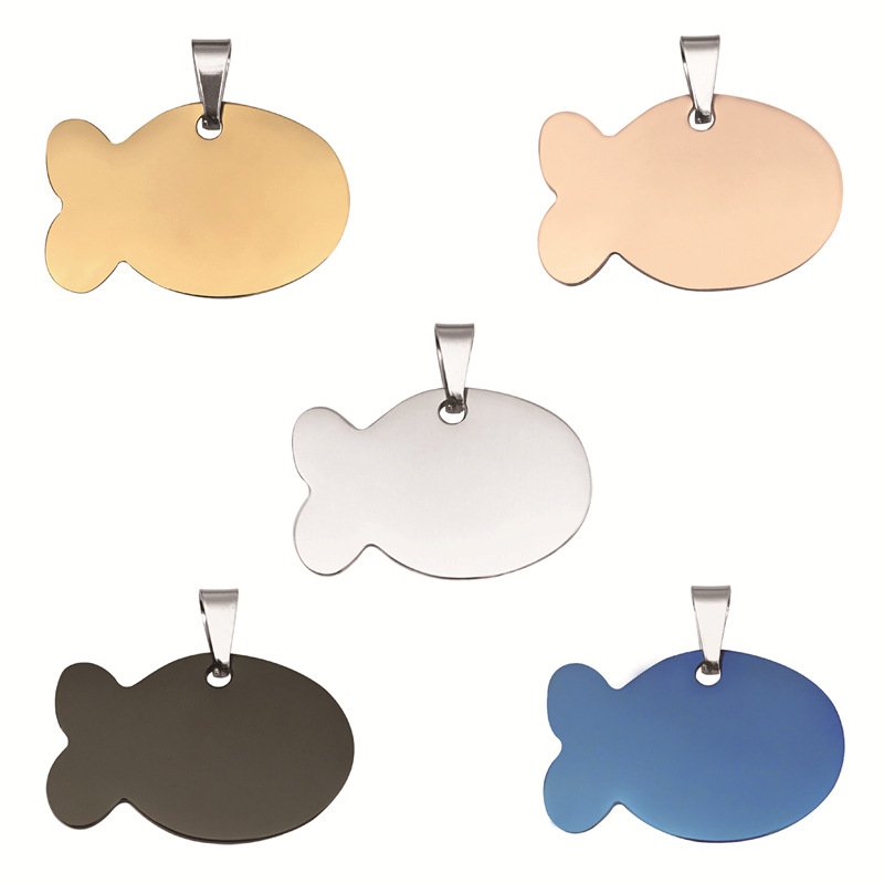 Hot Sales Customized Logo Metal Blank Stainless Steel Sublimation Pets ID Necklace Metal Blank Dog Tags