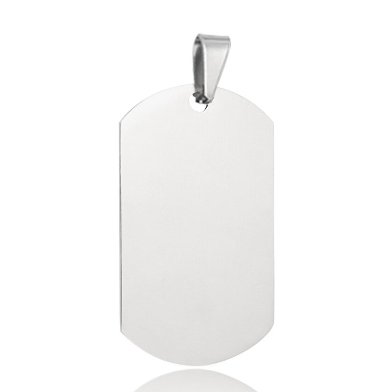 Hot Sales Customized Logo Metal Blank Stainless Steel Sublimation Pets ID Necklace Metal Blank Dog Tags