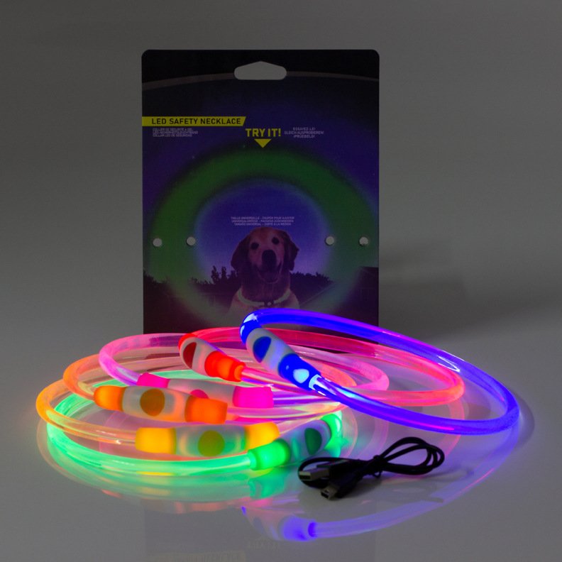 Wholesale Usb Rechargeable LED Light Up Dog Pet Collar Personalized Collares De Perros Custom Led Dog products