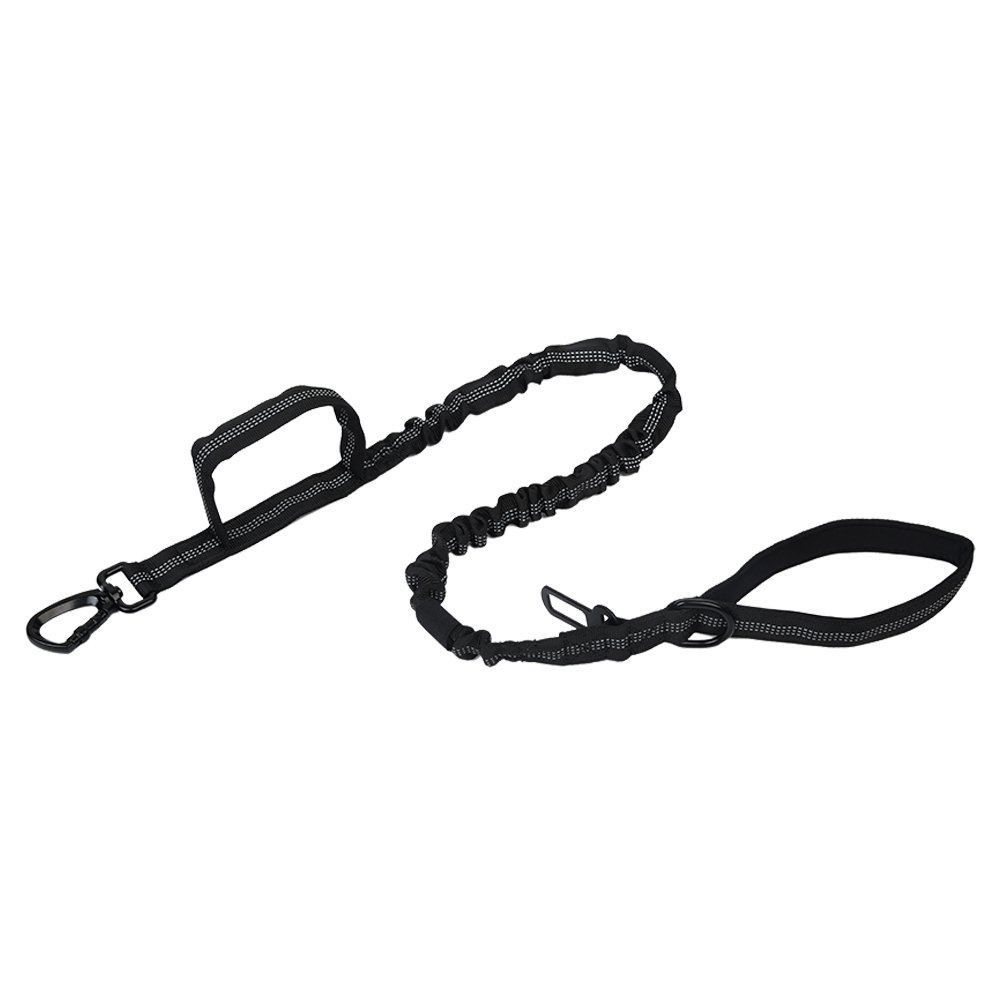 Wholesale Safe Car Belt Reflective Elastic Anti Break Outdoor Double Handle Heavy Duty Tactical Dog Leash