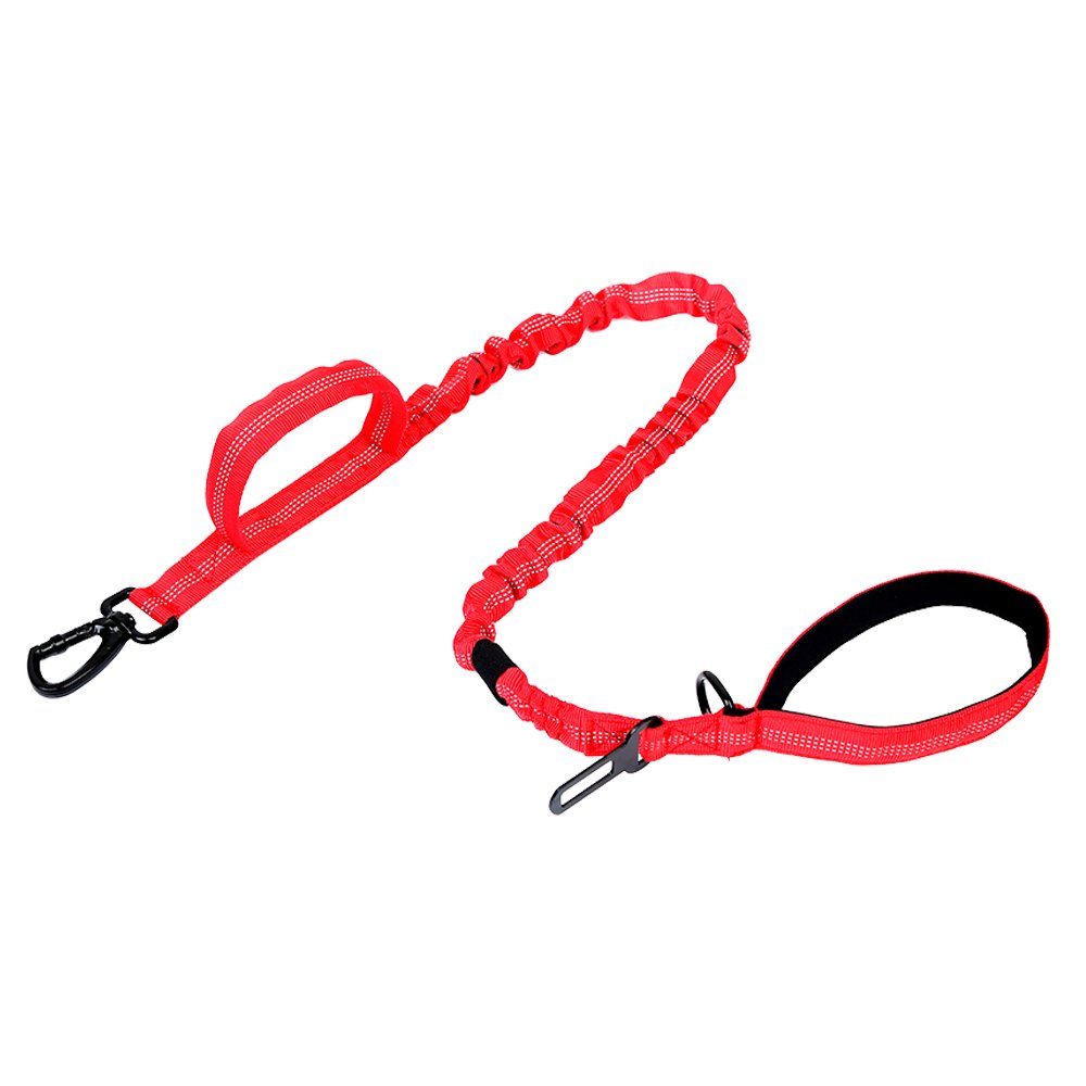 Wholesale Safe Car Belt Reflective Elastic Anti Break Outdoor Double Handle Heavy Duty Tactical Dog Leash