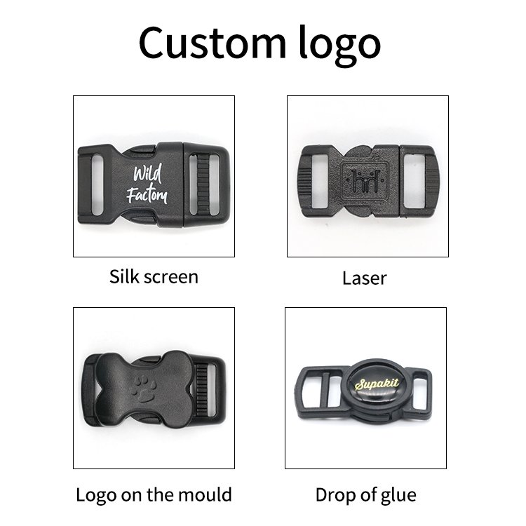 Customized Logo OEM ODM Accept POM Tactical Plastic D Ring Buckle for Dogs Collar Harness Vest