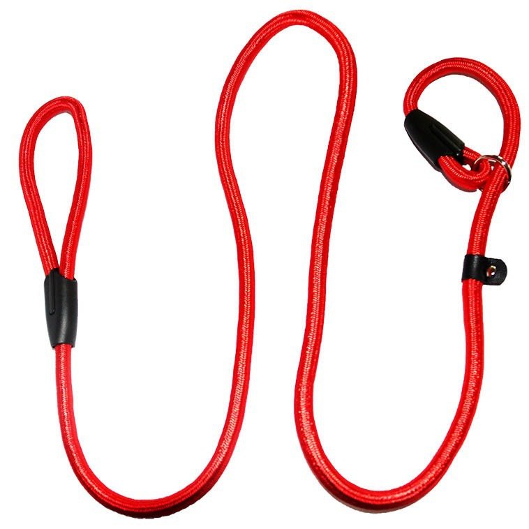 Wholesale Price Durable Nylon Rope Slip Lead Dog Leash Pure Solid Color Pet Outdoor Leads Ribbon Decoration Dog Walking Collar