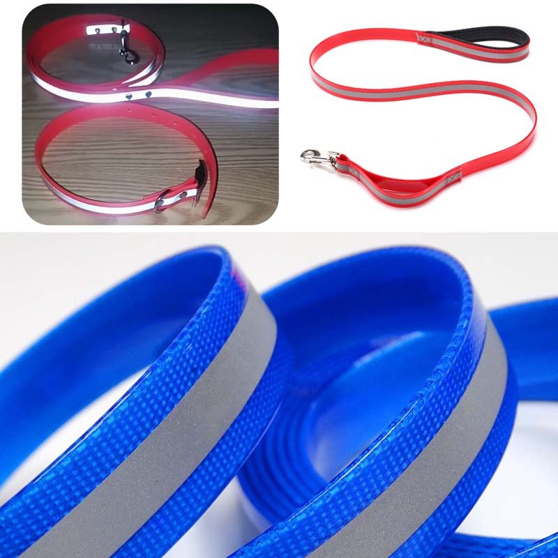 20mm 2.5cm high tensile pulling strength visible tpu pvc plastic coating rainbow gray reflective strap polyester nylon webbing