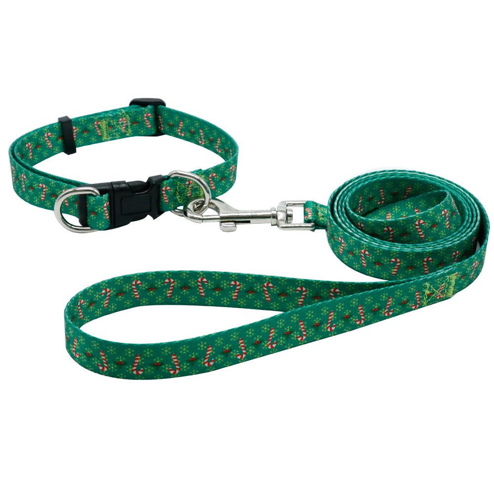 Top Seller Small Size Nylon PP Polyester Dog Cat Collars Christmas Printed Animal Breakaway Feature Colorful Ribbons Walking