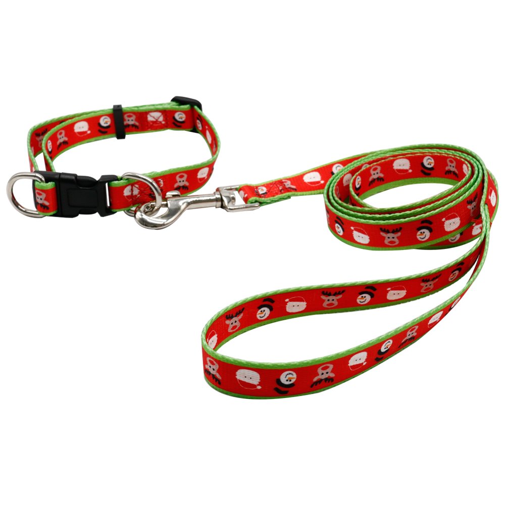 Top Seller Small Size Nylon PP Polyester Dog Cat Collars Christmas Printed Animal Breakaway Feature Colorful Ribbons Walking