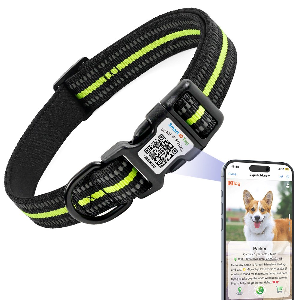 Software Ready Customizable Western Style Smart ID QR Code Pet Dog Neck Collar for Outdoor Use