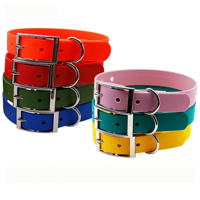 Muker Durable PVC Coated Nylon Webbing Dog Collar & Leash Small Medium Large Dogs Accessory With Rivet Decoration PET Supplies