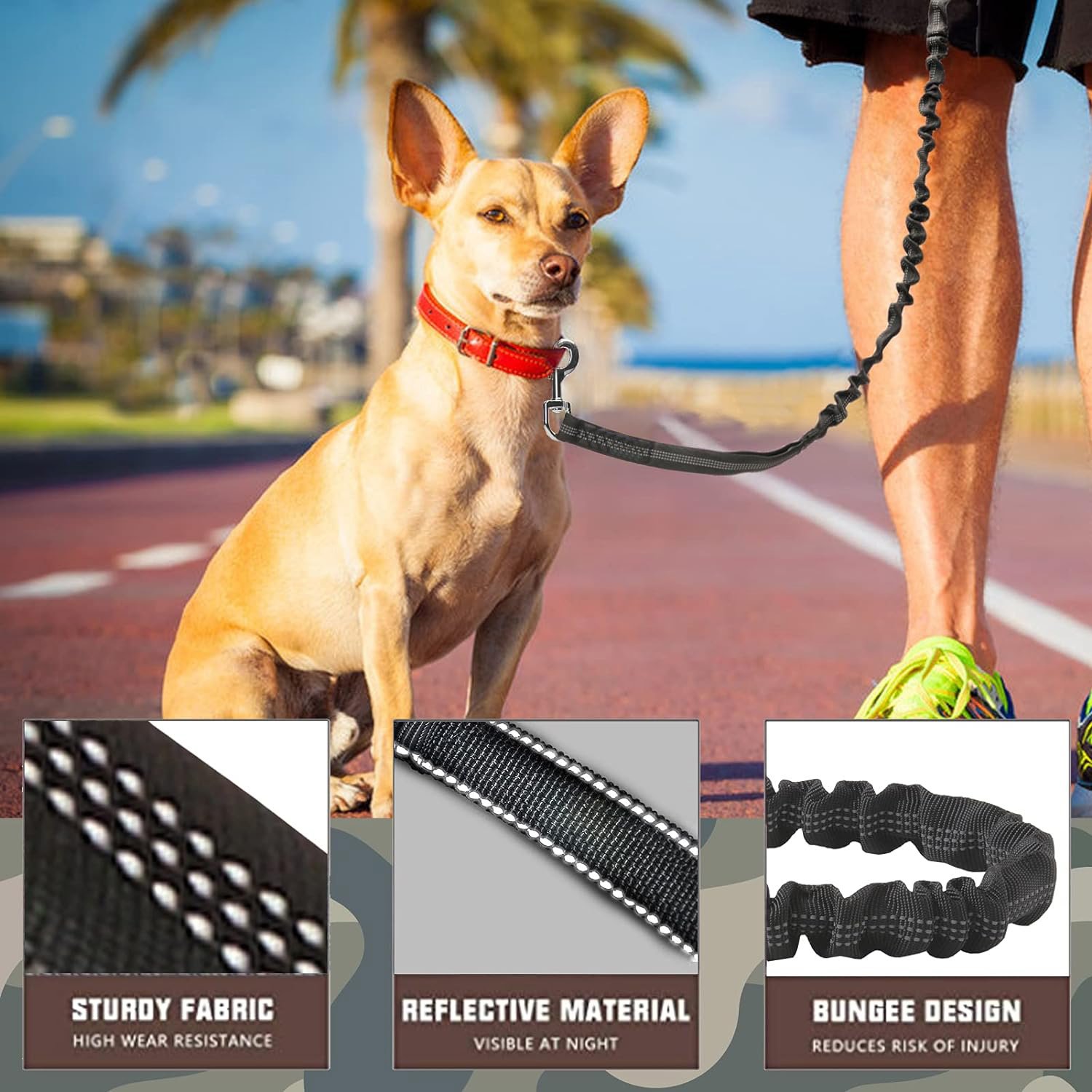 Wholesale Heavy Duty Dog Leash New Colorful Braided Slip Collar Rope Quick Release Alloy Ribbon Solid Nylon Pet Leash