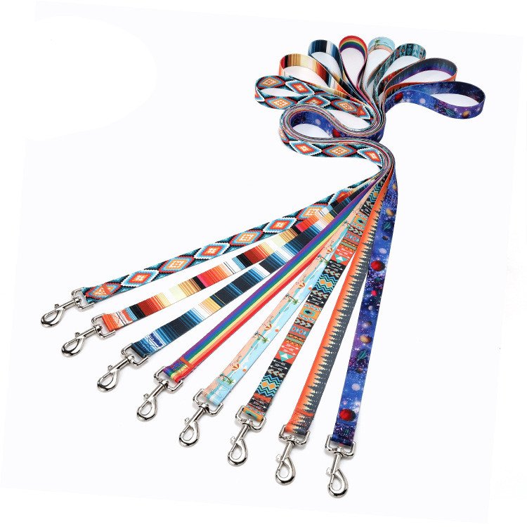 Pet Dog Leash Outdoor Training Leashes for Small Medium Large Dogs Leader Rope Pet Accessories Printed Dog Leash