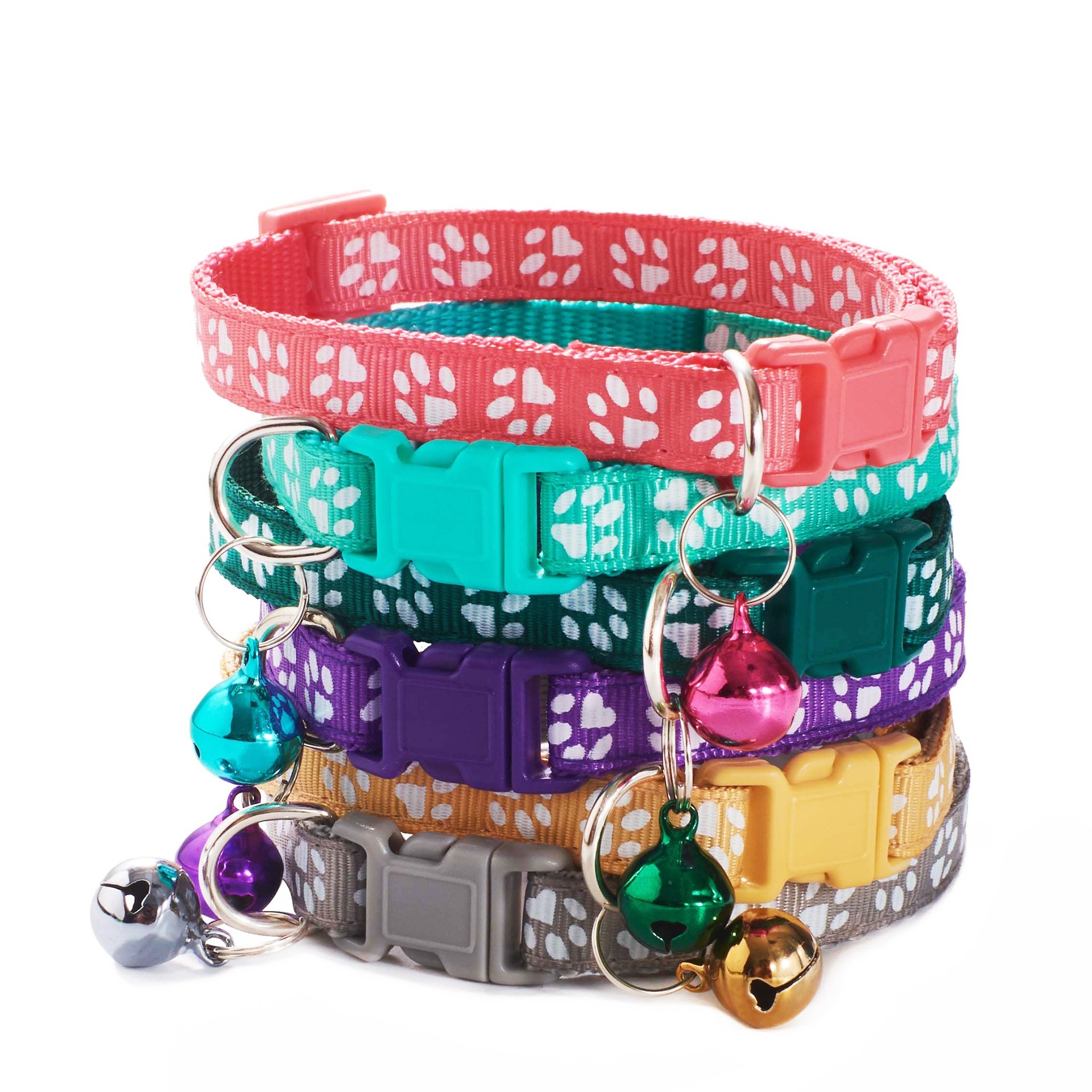 Personalized 1.0 Dog Footprint Bell Cat Collar Patch Factory Shop with Large Inventory for Pet Owners