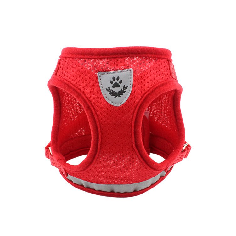 Pet breathable traction reflective chest strap Vest dog breast strap k9 Breathable mesh dog chest strap