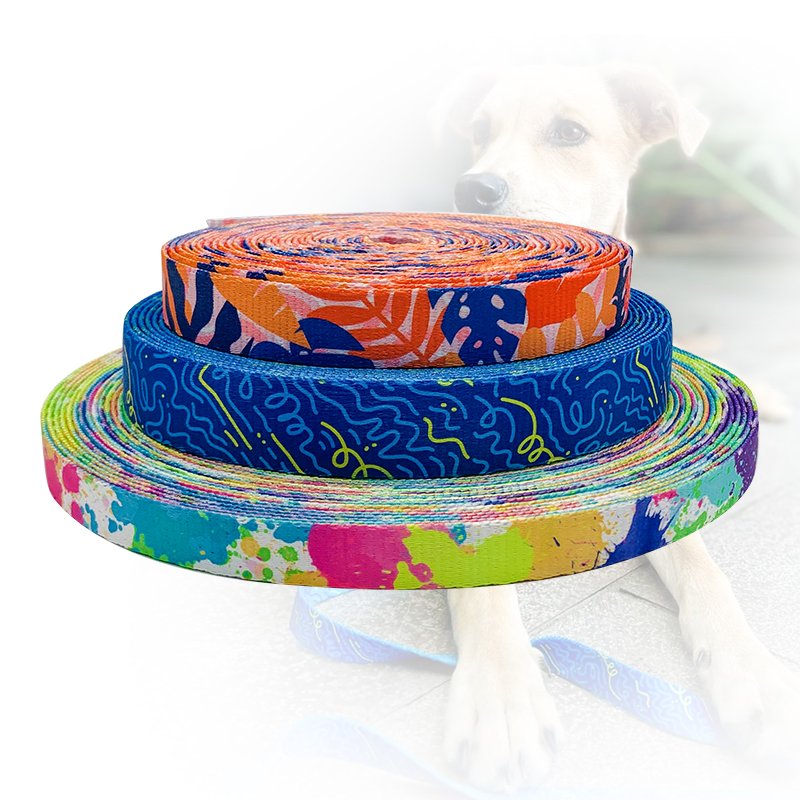 Gacent Factory Custom Size Color Polyester Nylon Design Printed Webbing for Pet Collar & Leash
