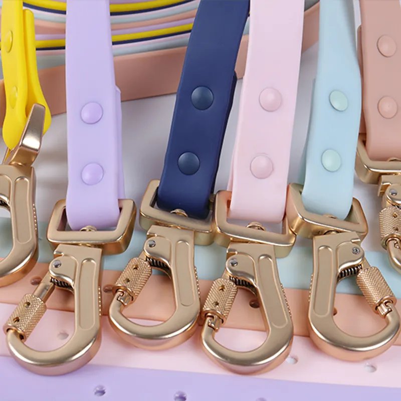 Popular pvc pet collar set Luxury Custom Logo Multicolor adjustable dog Collar PVC Coated Waterproof Dog Collar And Leash Set