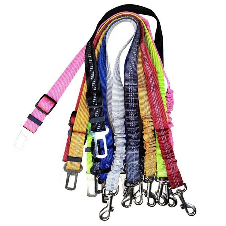 Hot Selling Collar Accessories Car Safety Dog Restraints Harness Adjustable Belts Pet Car Seat Belt