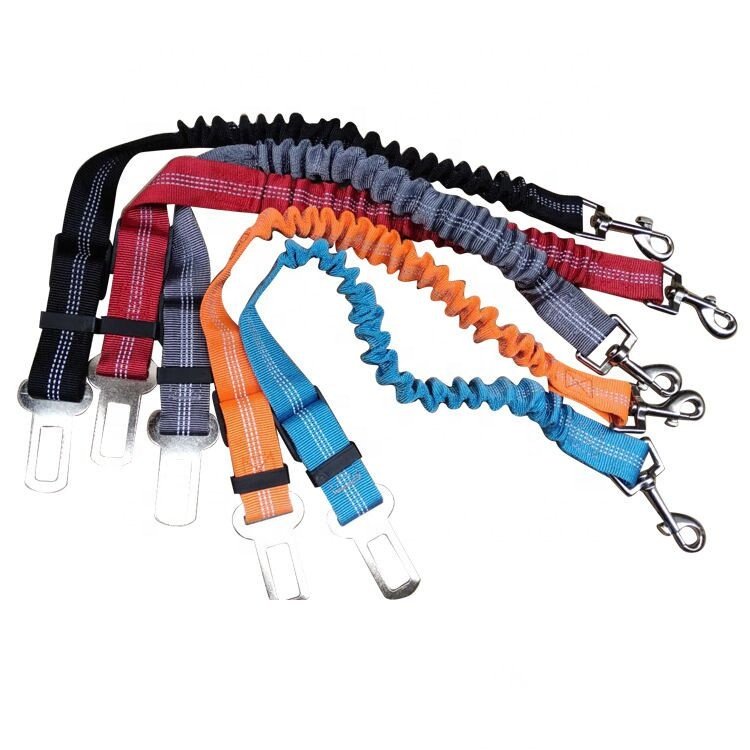 Hot Selling Collar Accessories Car Safety Dog Restraints Harness Adjustable Belts Pet Car Seat Belt