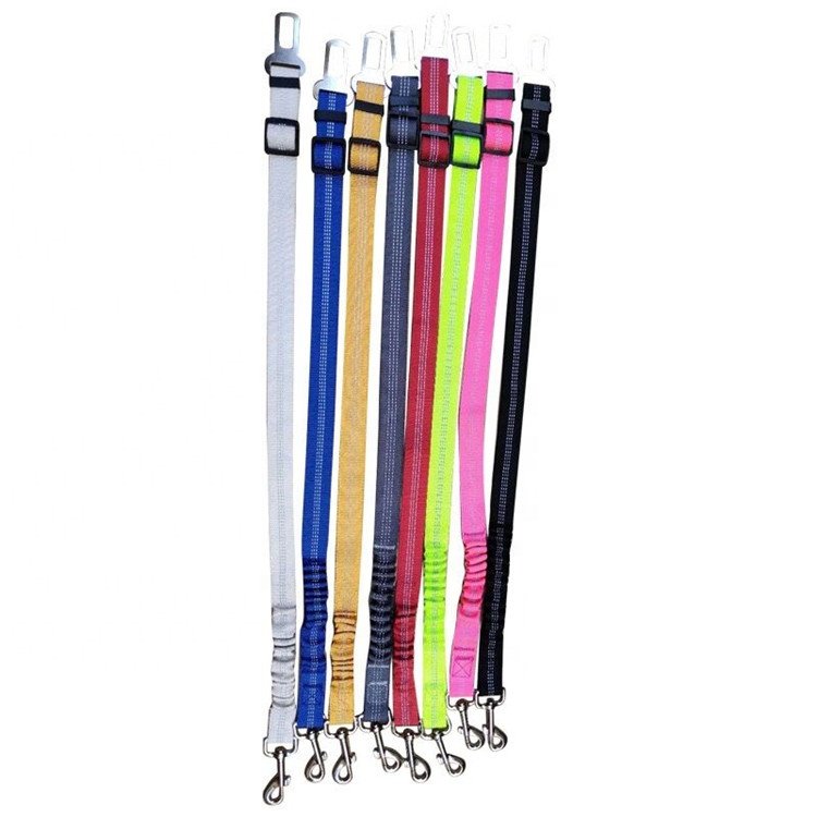 Hot Selling Collar Accessories Car Safety Dog Restraints Harness Adjustable Belts Pet Car Seat Belt